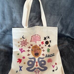 Artistic Tote Bag with Multicolor Design